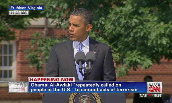 Obama Announces Anwar al Awlaki's on CNN